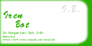 iren bot business card